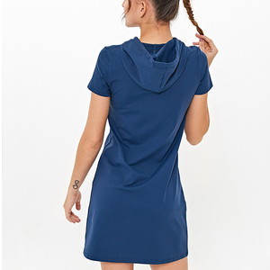 Las mujeres gimnasio ropa deportiva con capucha Vestido de deporte de las mujeres gimnasio corriendo sin costura vestido - Product Image 3