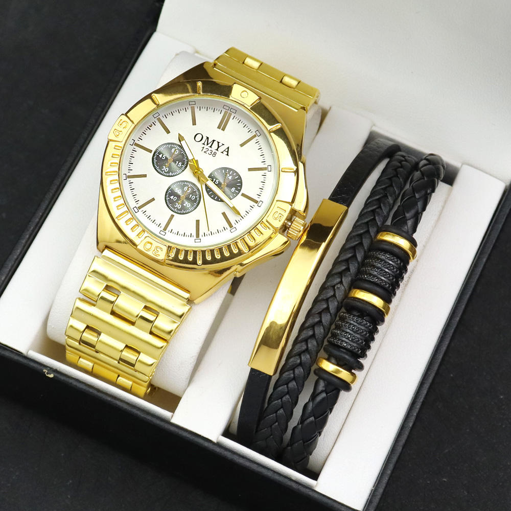Top Brand Men Watches OMYA brand Watch bracelet with box set