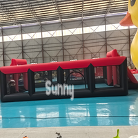 Terrain de football gonflable commercial extérieur, terrain de sport gonflable en PVC pour football, basketball, volley-ball