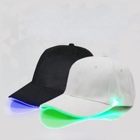 ENVÍO GRATUITO Gorras de Béisbol Deportivas con Luces LED RGB Intermitentes Rojas, Estilo Hip Hop, Sin Estructura, Lisas, con Luces LED en Venta