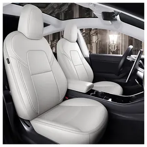 Interior Accessories Full Set Waterproof Leather Original Custom Car Seat Cover for Tesla Model Y Model 3 2017-2023