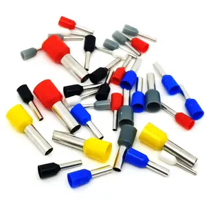 Insulated Cord End Terminals E1510 Ferrule Wire Connectors Tail Tubular Electrical Wire Terminal Ends