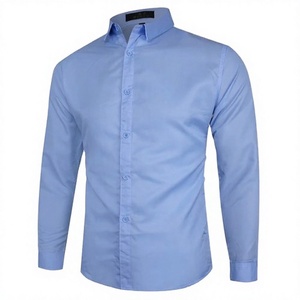 Camisa Formal Premium para Hombre, 100% Algodón Twill, Transpirable, Antiarrugas, Ecológica, con Logotipo Personalizado, Ropa de Negocios para Otoño, Servicio OEM - Product Image 1