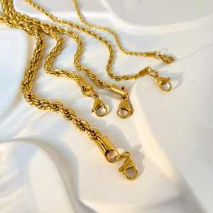Collar de Moda de Verano con Diseño Retorcido, Estilo Hip-hop, Temperamento Moderno, Chapado en Oro de 18K, Acero Inoxidable - Product Image 2