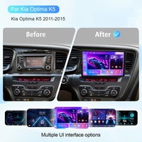 Autoradio Android 9 pouces Rhythm avec écran tactile, GPS, Carplay, Bluetooth, radio FM, exportation mondiale pour Kia Optima K5 2011-2015