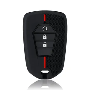 เคสกุญแจรถซิลิโคนสำหรับ Isuzu Dmax <span class=keywords><strong>D</strong></span>-<span class=keywords><strong>MAX</strong></span> MUX 2021 <span class=keywords><strong>2022</strong></span> 2023 2024 <span class=keywords><strong>D</strong></span>-<span class=keywords><strong>MAX</strong></span> MU-X <span class=keywords><strong>3.0</strong></span> MUX 3ปุ่มฝาครอบป้องกันกุญแจ - Product Image 3