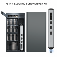 Nouveau kit de tournevis de précision 76-en-1 pour ordinateur portable et appareil photo, embouts magnétiques, boîte en aluminium, tournevis électrique intelligent