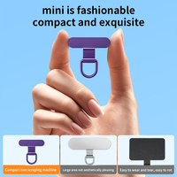 Mini kit d'accessoires pour téléphone en acier inoxydable ultra-mince, coussinet de lanière, pince à trou silencieux, autocollant arrière en métal et connecteur suspendu latéral