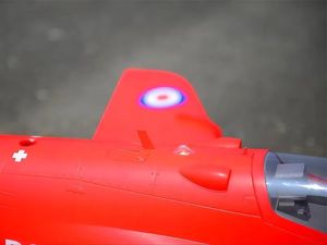 Avión RC FMS Bae 80mm EDF Red Arrow PNP sin Reflex V2, Detalles a Escala, Luces LED, Alerones Completos y Retráctiles - Product Image 6