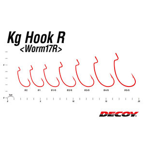 Señuelo de pesca Decoy Katsuichi Worm17R, cebo blando rojo fluorescente, anzuelo para lubina, señuelo para pesca en agua dulce 12102030 - Product Image 4