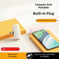 Batterie externe pliable double tête pour extérieur, 5000 mAh, mini portable avec support intégré, lithium haute capacité
