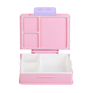 Dễ thương Bunny thiết kế vuông Bento Box cho trẻ em với 4 khoang lò vi ba xách tay nhựa Hộp Ăn Trưa BPA free - Product Image 5