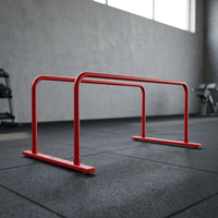 Barres parallèles de sécurité Little Gym Red 12 pouces, équipement d'entraînement de gymnastique, acier inoxydable, unisexe, pour la maison et l'école