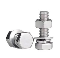 Vis à tête hexagonale en acier inoxydable ZLD 304 DIN933, ensemble de vis, écrous, rondelles plates et rondelles à ressort, service personnalisé disponible
