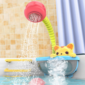 Jouet de bain pour bébé avec douchette, pulvérisateur flottant en forme de chat de dessin animé, pour baignoire et piscine - Product Image 3