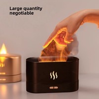 Diffuseur d'arômes à flamme réaliste 3D, humidificateur ultrasonique, télécommande, sans alcool, éclairage ambiant coloré, décoration