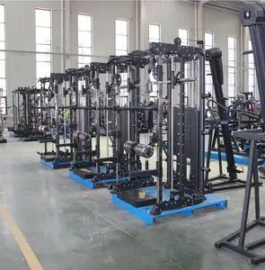 ISO9001 Factory Body Building Multi Station Weight Lifting Home Gym Equipment Multi-functional Smith Machine