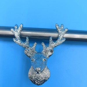 Zinc Alloy Deer Head Furniture Handles <b>Cabinet</b> Drawer Novelty Shape <b>Rustic</b> Design Durable Hardware Accessories - Product Image 4
