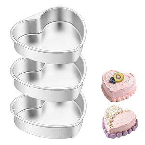 <b>Heart</b> <b>Shaped</b> <b>Cake</b> Pan PTFE Non Stick Deep Single Mold 4 Sizes Half to No3 Layer Sponge Chiffon Baking <b>Tin</b> Korea Made Bakeware - Product Image 1