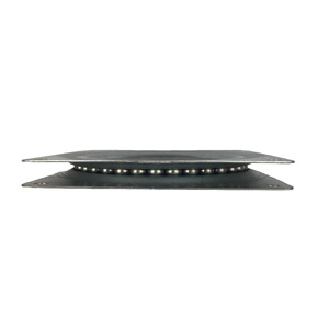 Roulette de meuble 4 pouces, carrée creuse, en fer galvanisé, avec support de plaque rotative et roulement lisse, pour base de présentoir, style industriel - Product Image 2