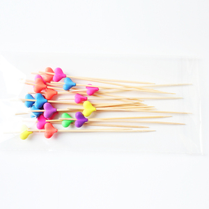 Nhựa Dùng Một Lần Tình Yêu Xiên Cấp Thực Phẩm Trái Cây Trang Trí Bánh Tre Chọn Cocktail Sticks Bead Xiên - Product Image 6