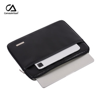En stock sac de bureau en cuir PU mince pochette d'ordinateur étanche pochette d'ordinateur pour Macbook Air/Pro