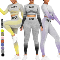 Ensemble de sport pour femme grande taille jaune tie-dye, haut court et bas taille haute, imperméable, respirant et écologique, pour fitness et yoga