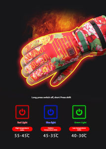 Guantes de invierno impermeables y a prueba de viento para pantalla táctil, guantes calefactables recargables para ciclismo de esquí al aire libre, hechos de poliéster que proporcionan calidez - Product Image 5