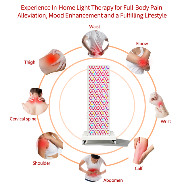 REDSKY Standing 9 Wavelengths 1500W 3000W 6000W LED Red Light Therapy Device Whole Body Heating Panel for Beauty Home Gym