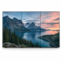 Mur vidéo LCD IPS 55 pouces avec cadre de 3,5 mm et contrôleur, affichage matriciel pour stand de salon professionnel, garantie de 2,1 ans