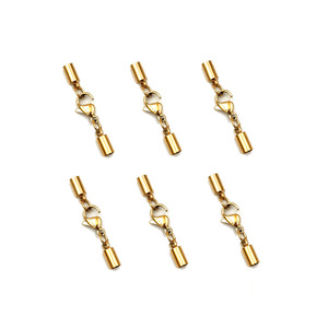 Conector de Cadena con Cierre de Langosta de Acero Inoxidable para Fabricación de Joyería DIY H1016, Componente de Hebilla de Cuerda Color Acero - Product Image 3