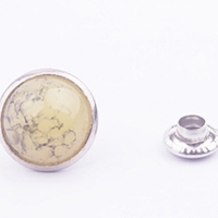 Tachuelas Decorativas de 10mm con Diseño de Hongo en Turquesa Sintética, Remaches de Doble Cara para Manualidades, Costura y Accesorios para Bolsos