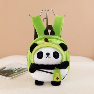 Sac à dos en peluche Panda Botu en gros, nouveau modèle, jouet en peluche pour enfants, sac à dos de dessin animé porte-bonheur, animal en coton rembourré pour enfants - Product Image 4