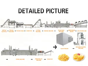 Voll automatische Maschine zur Herstellung von Kartoffel chips, gefrorene Pommes Frites, Fabrik preis