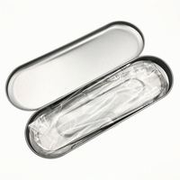Ensemble de 3 gratte-langues en acier inoxydable pour adultes et enfants, emballage en boîte métallique écologique portable, nettoyeur de langue pour l'hygiène