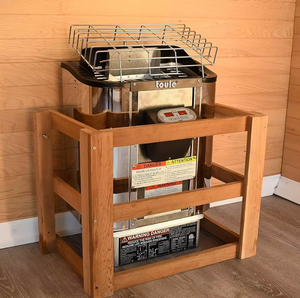 Sauna à vapeur en bois massif de cèdre rouge, design moderne, durable, écologique, alimenté à l'énergie solaire, facile à assembler, bienfaits pour le système immunitaire et les muscles - Product Image 2