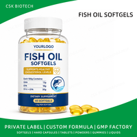 Gélules d'huile de poisson à marque privée OEM, complément alimentaire pour la santé cardiaque à base d'Oméga-3, service de fabrication ODM en usine