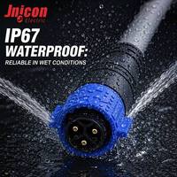Connecteur étanche 50A 500V IP67 M25 à 3 broches en cuivre plaqué argent, en plastique technique haute performance, à verrouillage par poussée pour l'alimentation