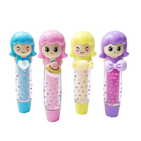 Pelabelan pribadi warna Lip gloss bentuk putri imut menghidrasi terbaik Pelembab buah organik vegan kustom
