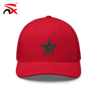 Casquette de baseball personnalisée à 6 panneaux avec drapeau du Maroc, respirante, broderie, unisexe, pour les sports de plein air, la plage, les voyages