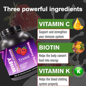 Poudre de protéines de biotine de haute qualité, marque privée, favorise un métabolisme sain et la récupération musculaire maigre, favorise la digestion - Product Image 4