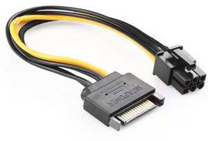 การ์ดจอ PCI Express แบบ6-Pin ขนาด6นิ้ว,มาเธอร์บอร์ดการ์ดแสดงผล PCI-e GPU VGA Splitter Hub พร้อมสายเคเบิล8 (6 + 2) X 2 - Product Image 2