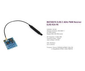 Mateksys R24-P6 expresslrs <span class=keywords><strong>2</strong></span>.4GHz PWM <span class=keywords><strong>Receiver</strong></span> cho RC bay không người lái - Product Image 5