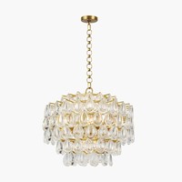 Lámpara de araña moderna de lujo, lámpara colgante de techo, lámpara de araña de cristal con forma de gota de agua, decoración para sala de estar y dormitorio
