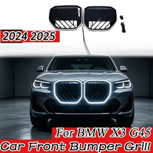For X3 G45 2024 2025 Car Front Bumper Single Line With <b>LED</b> <b>Light</b> Racing Grilles Protector <b>Cover</b> Auto Accessories - Product Image 1