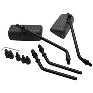 RETRO accessori moto specchietti rettangolari per moto moto moto in lega di alluminio convesso manubrio laterale specchietti - Product Image 6