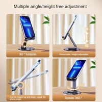 Support de téléphone portable flexible rotatif portable en alliage imperméable pour bureau à domicile lit bureau utilisation résistante aux chutes support de tablette PC