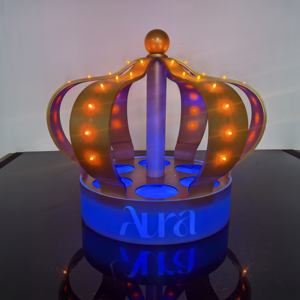 Nueva Llegada Lujoso Logotipo Personalizado Color Corona Forma Led Botella Pantalla Glorificador para <span class=keywords><strong>Bar</strong></span> y Discoteca - Product Image 2