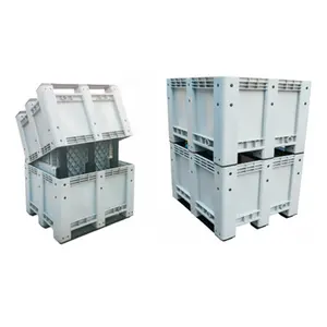 Chinese Supplier 1200*1000*760 plastic storage opaque pallet box & bin cargo container plastic crate