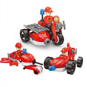 Juego de Construcción de Rescate de Incendios de 41 Piezas, 3 Vehículos, Juguete STEM, Habilidades Motoras Finas, Resolución de Problemas, Regalo para Niños - Product Image 1